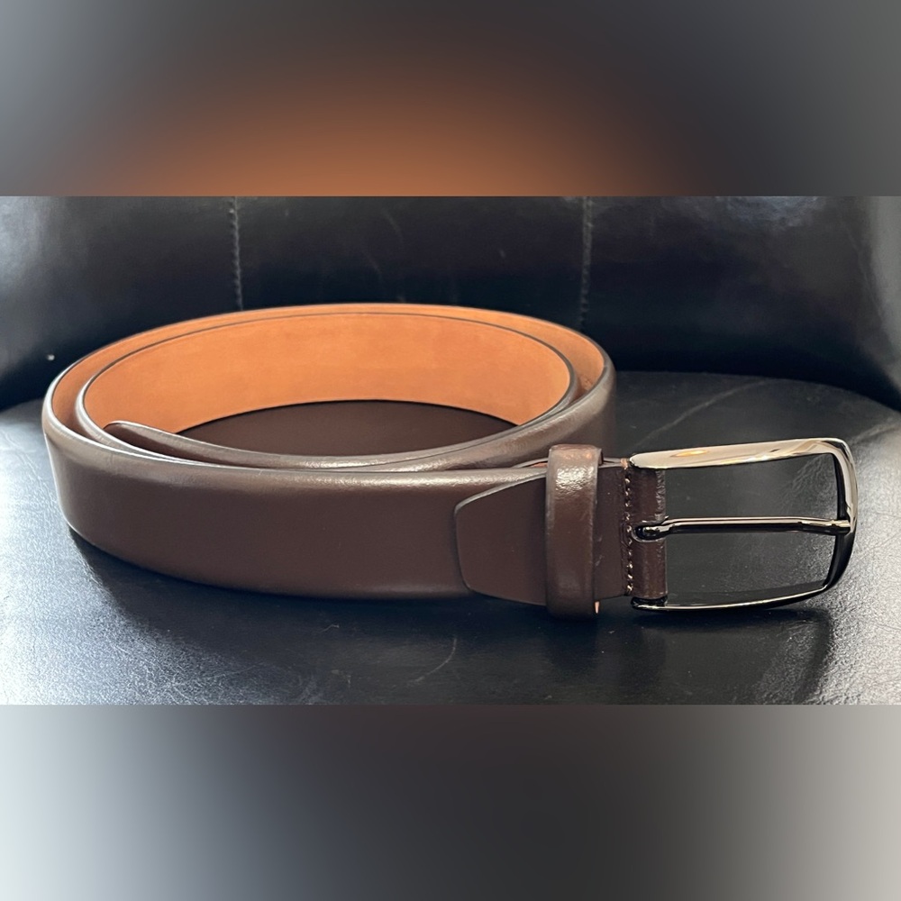 Stefano Piazza Brown Leather Belt Men’s Size 40